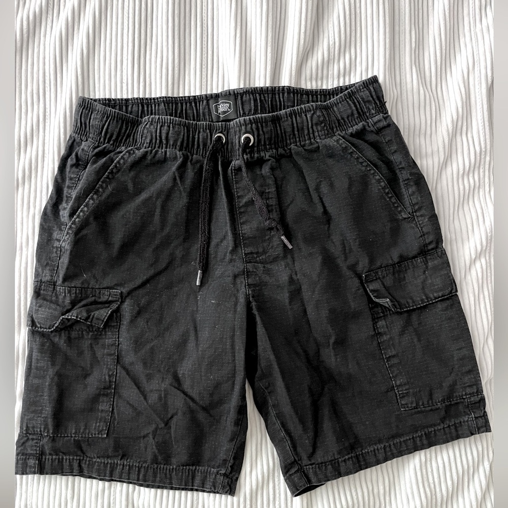 Black cargo shorts